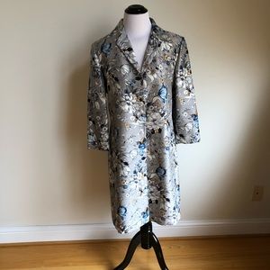 Dana Buchman silk silver coat